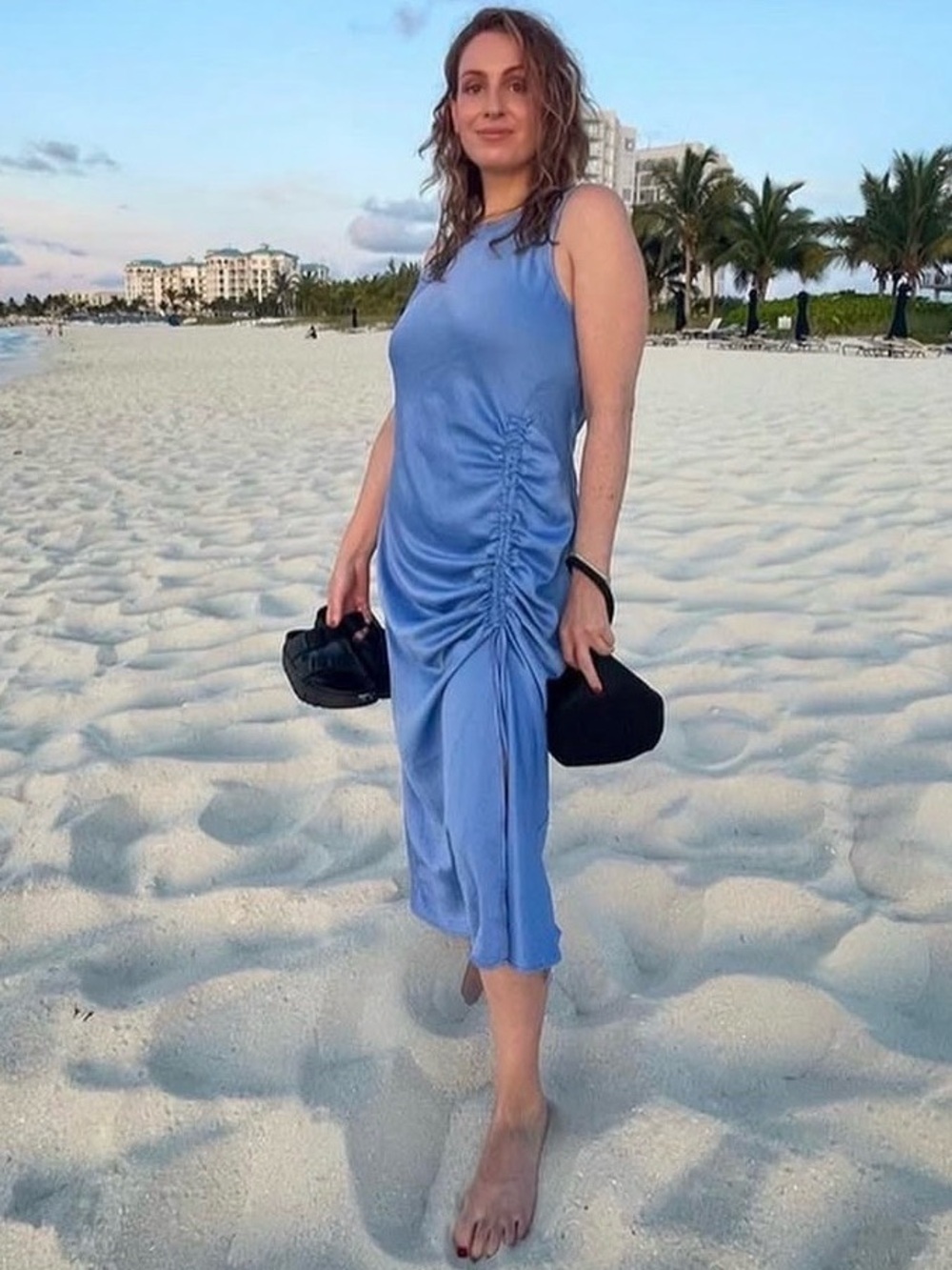 HOUSE OF HARLOW 1960 satin dress